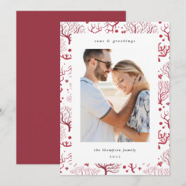 Ocean Coral Gräns | Lodrät Photo Julkort