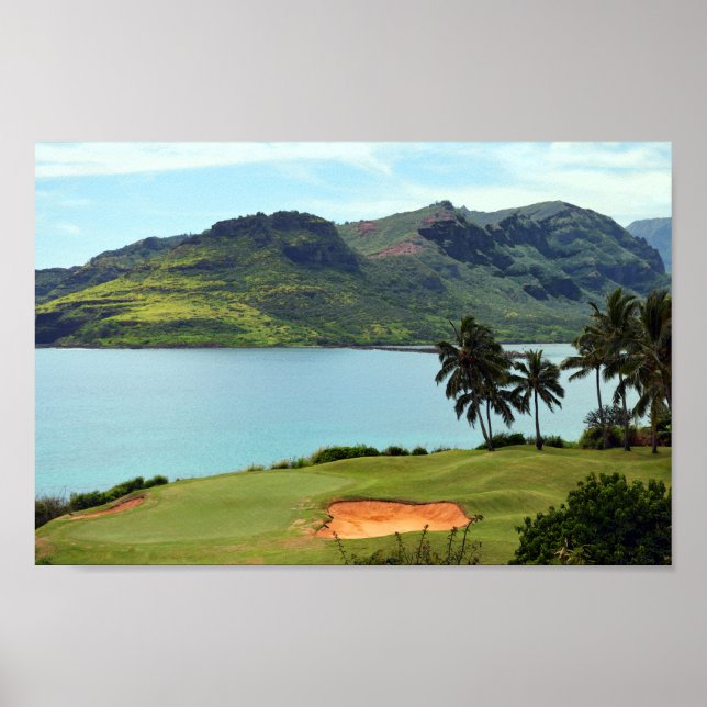 Ocean Course at Hokuala, Lihue, Kauai, Hawaii Poster (Framsidan)