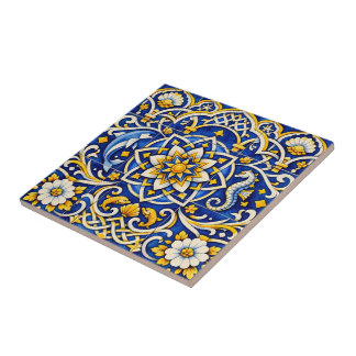 Ocean Crest Medallion Kakelplatta