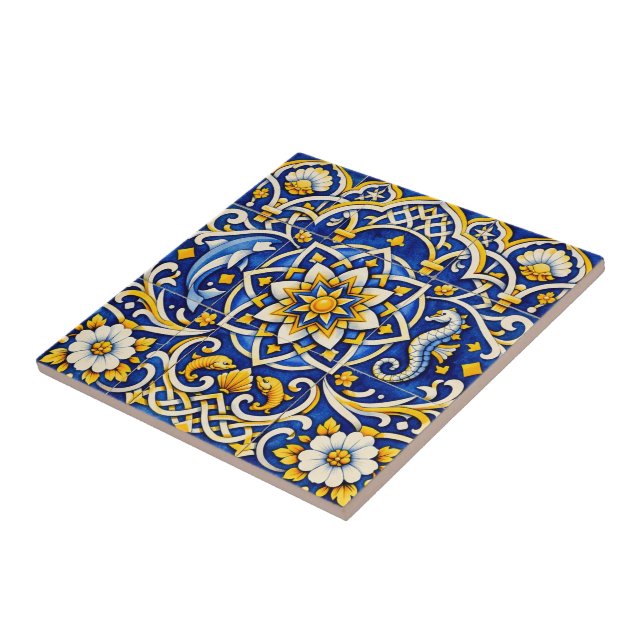 Ocean Crest Medallion Kakelplatta (Sidan)