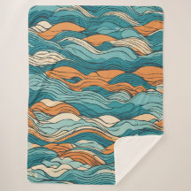 Ocean Currents: Stylized Wave Pattern