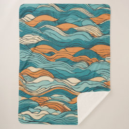 Ocean Currents: Stylized Wave Pattern