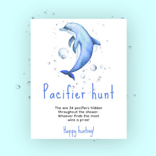 Ocean Delphin - Nappar jakt på babydusch Poster