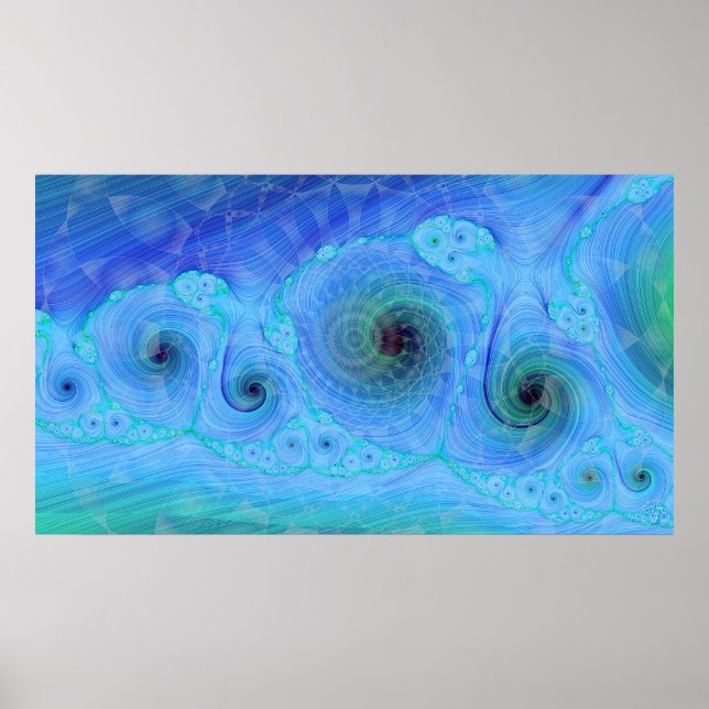 Ocean Dream Geo Fractal Poster (Framsidan)