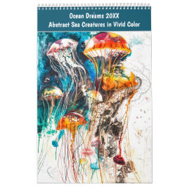 Ocean Dreams 2026 – Abstract Sea Creatures in Vivi Kalender