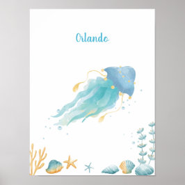 Ocean Dreams Discovery Jellyfish Anpassade Poster