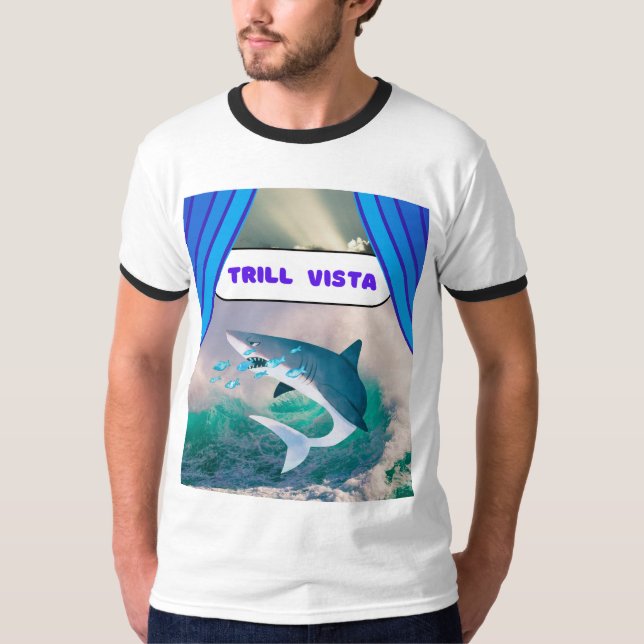 Ocean Dreams shark Inspired Bedding Collection T Shirt (Framsida)