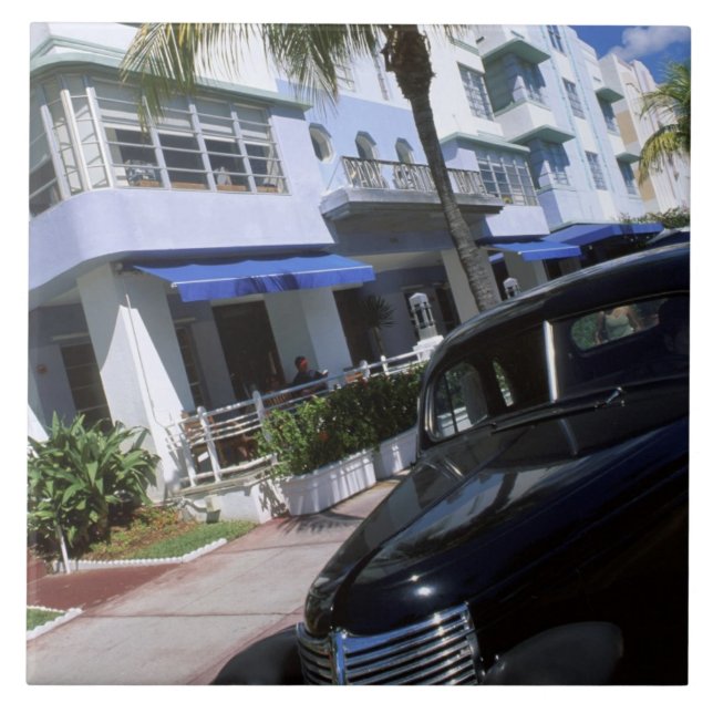 Ocean Drive, Miami Beach Florida Kakelplatta (Framsidan)