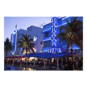Ocean Drive, South Beach, Miami Beach, 2 Fototryck