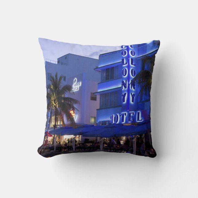 Ocean Drive, South Beach, Miami Beach 2 Kudde (Framsida)
