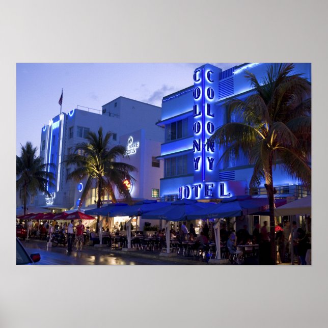 Ocean Drive, South Beach, Miami Beach, 2 Poster (Framsidan)