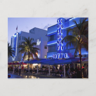 Ocean Drive, South Beach, Miami Beach, 2 Vykort
