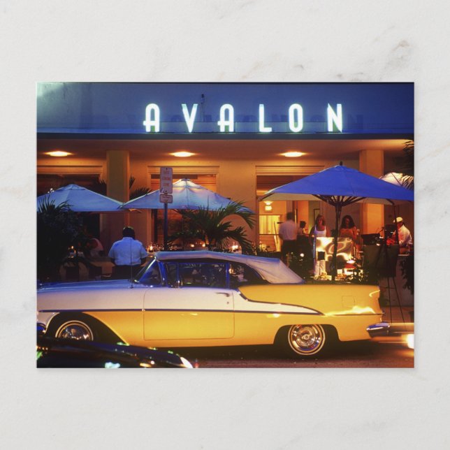 Ocean Drive, South Beach, Miami Beach Vykort (Framsida)