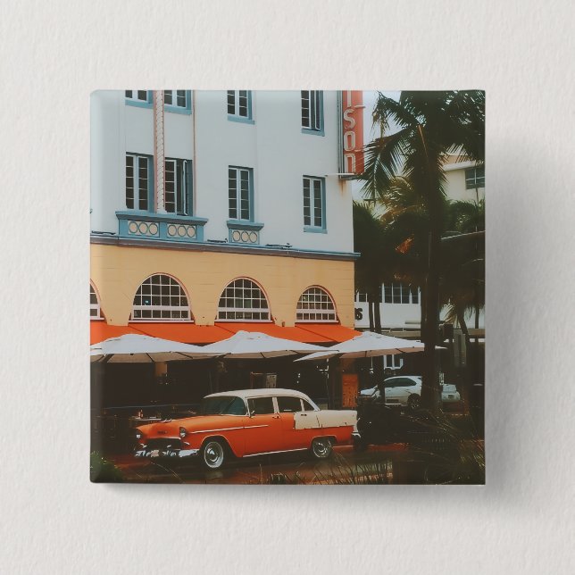 Ocean Drive, South Beach, Miami Knapp (Framsida)