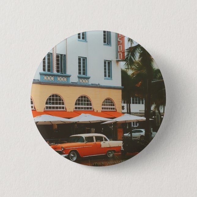 Ocean Drive, South Beach, Miami Knapp (Framsida)