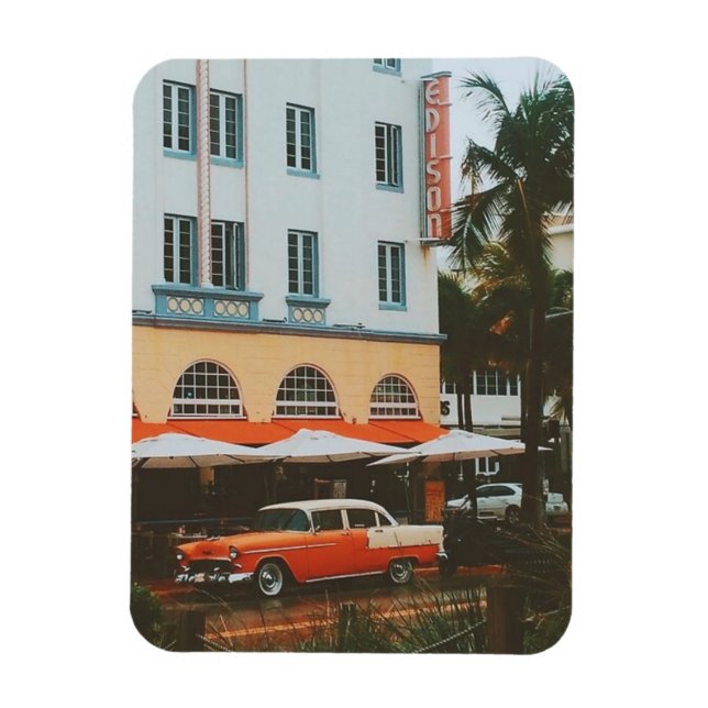 Ocean Drive, South Beach, Miami Magnet (Vertikal)
