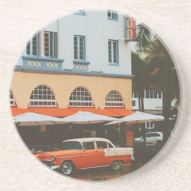 Ocean Drive, South Beach, Miami Underlägg (Framsidan)