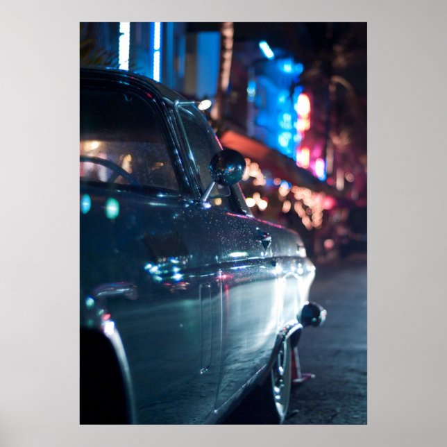 Ocean Drive vintage bil Poster (Framsidan)