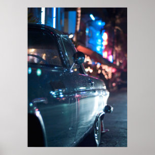 Ocean Drive vintage bil Poster