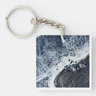 ocean energikristall konst handledderbag