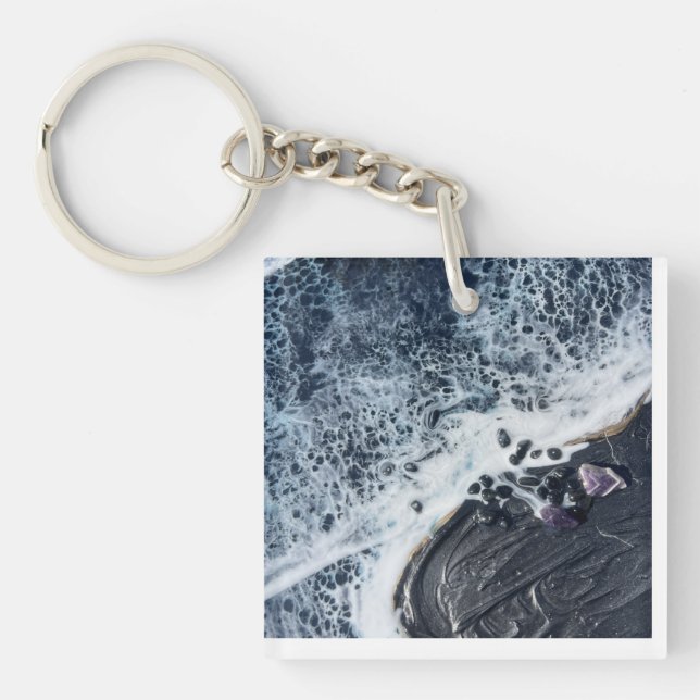 ocean energikristall konst handledderbag (Framsidan)