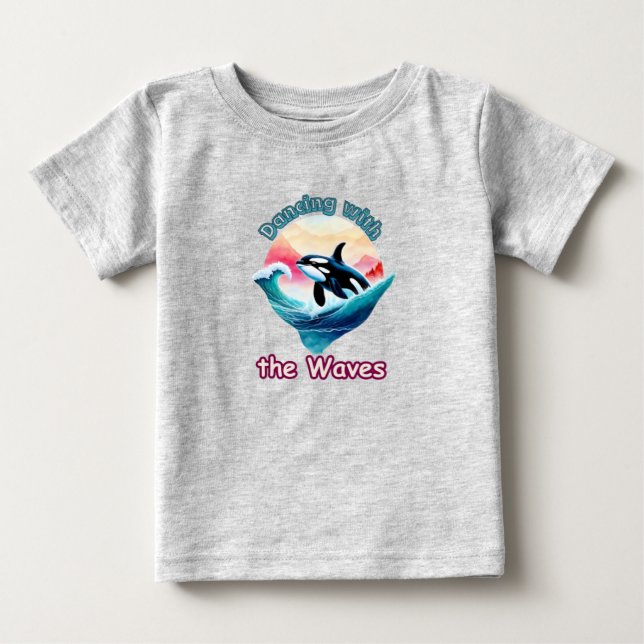 Ocean Energy: Killer Whale i Aqua Jump T Shirt (Framsida)
