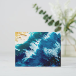 Ocean epoxy resin art, sea, wave vykort