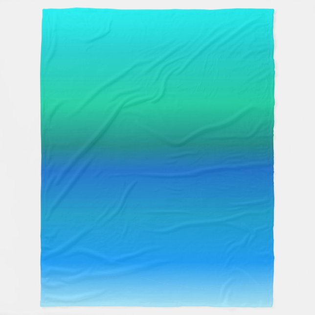 Ocean Färgad Fleece Blanket (Framsidan)