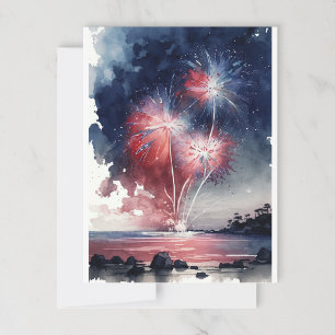 Ocean Fireworks-vykort Vykort