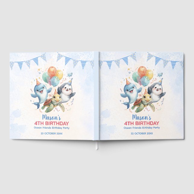 Ocean Friends Birthday Guest Bok (Full)