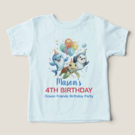 Ocean Friends Birthday Småbarn T-Shirt
