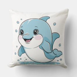 Ocean Friends Cute Sea Creatures Dolphin  Kudde