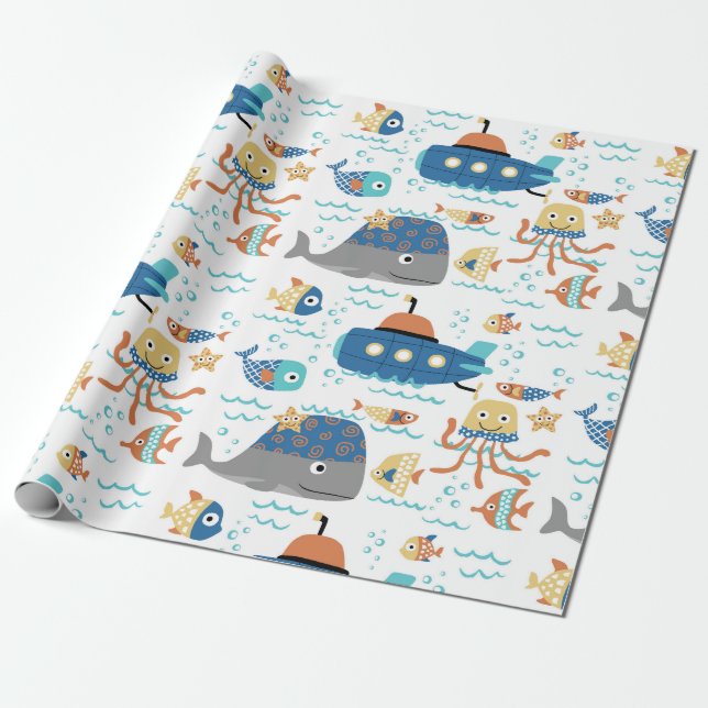Ocean Friends Presentpapper (Utrullad)