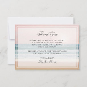 Ocean Funeral Tack You Card Memorandumkort Kort