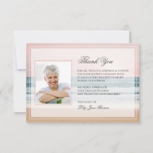 Ocean Funeral Tack You Card Memorandumkort Kort