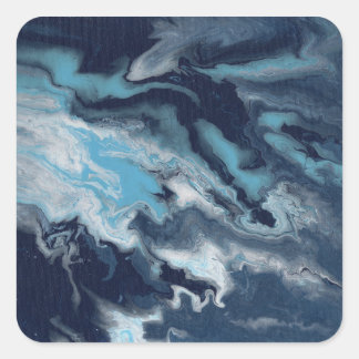 Ocean Fyrkantigt Klistermärke