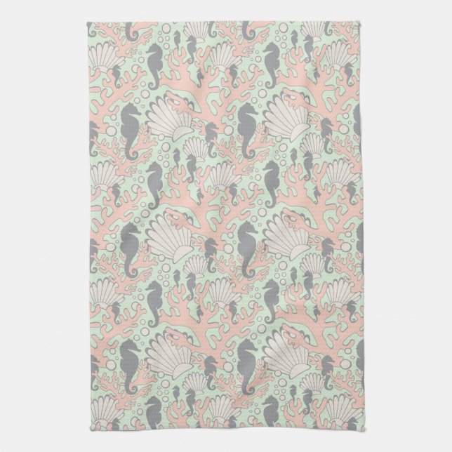 Ocean Gardens Pastel Kitchen Towel Kökshandduk (Vertikal)