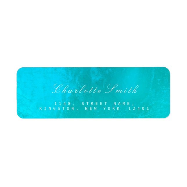 Ocean Glass Metall Returetiketter Returadress Etikett (Framsidan)