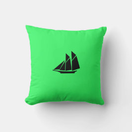 Ocean Glow_Black-on-Grönt Clipper-Frakt Kudde
