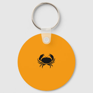 Ocean Glow_Black-on-Orange Crab Nyckelring