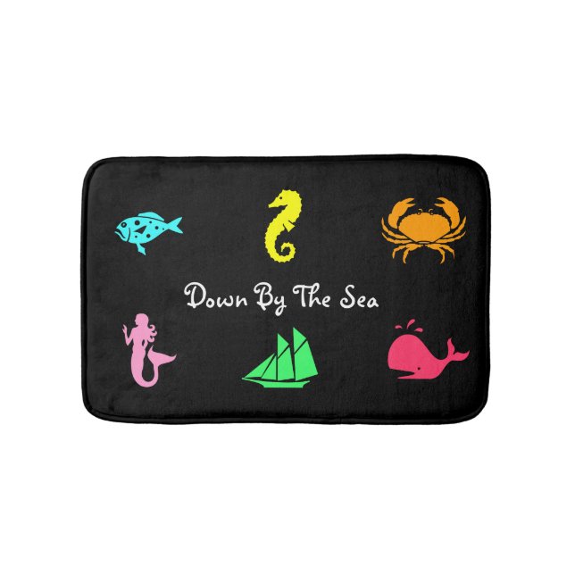 Ocean Glow_nautical themed_aquarium stil Badrumsmatta (Framsidan)