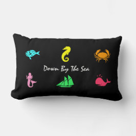 Ocean Glow_nautical themed_aquarium stil Lumbarkudde