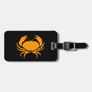 Ocean Glow_Orange på Black Crab_personlig Bagagebricka