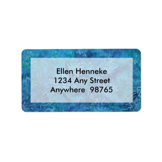 Ocean Golv Batik Adressetikett (Framsidan)