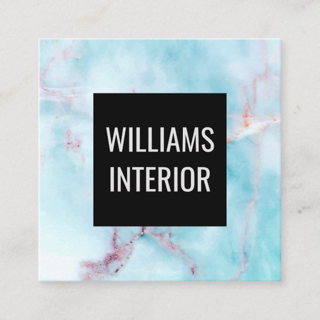 Ocean Granite Fyrkantigt Visitkort (Framsida)