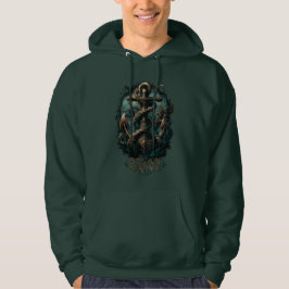 Ocean Grav Kraken Ankare Mörk Fantasy Hoodie