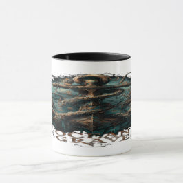 Ocean Grav Kraken Ankare Mörk Fantasy Mugg