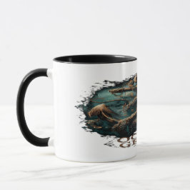 Ocean Grav Kraken Ankare Mörk Fantasy Mugg