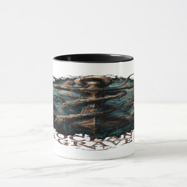 Ocean Grave Kraken Anchor Dark Fantasy Mugg (Center)