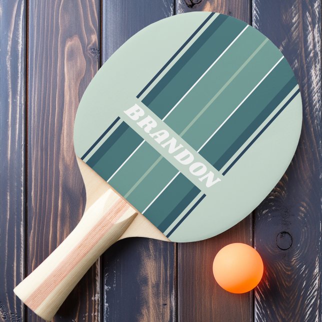 Ocean Green Nostalgiska Brädstrippar med Namn Pingisracket (Skapare uppladdad)
